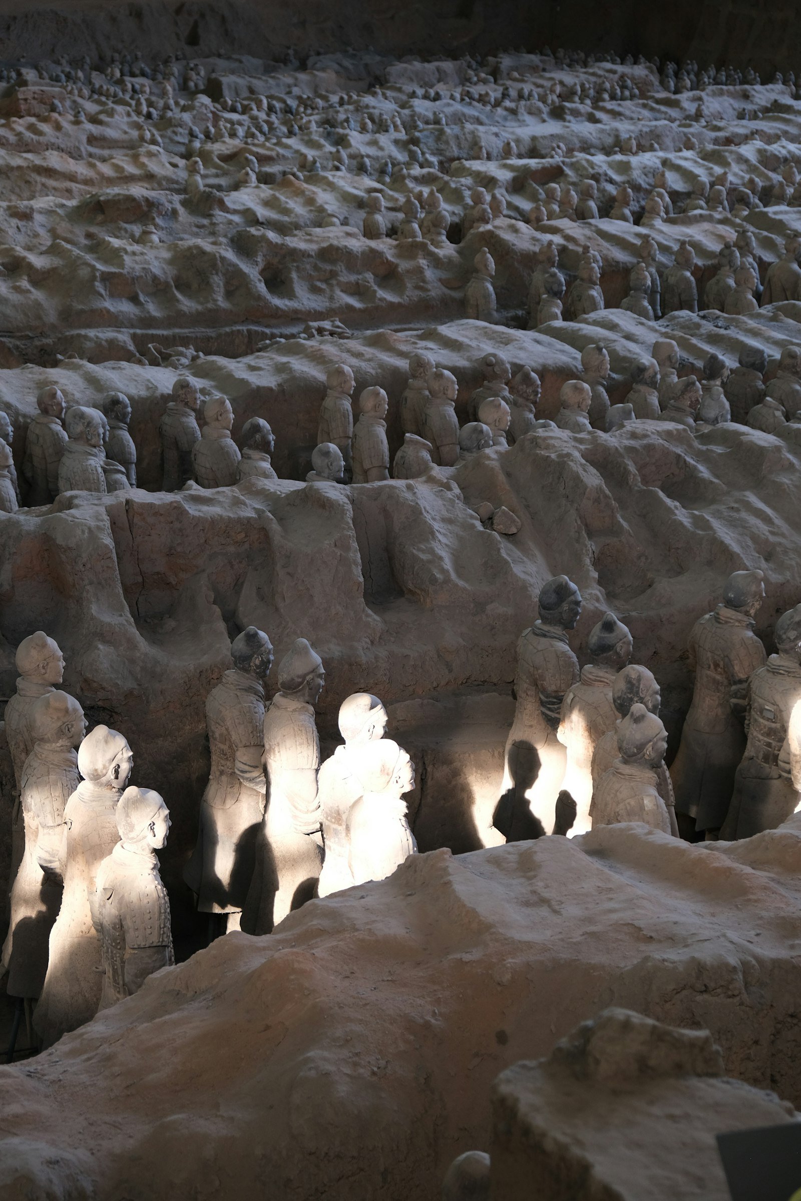 Terracotta Army warriors at the archaeological site in Xi'an, China